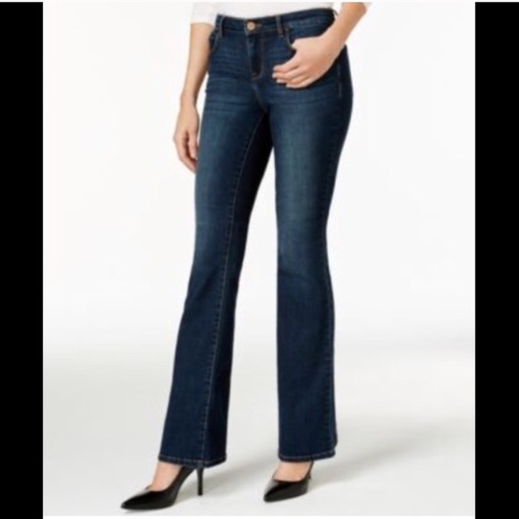 Style co dark wash low rise flare leg jeans - Picture 1 of 5
